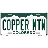 Copper Mountain Colorado Metal Novelty License Plate 24" x 12" (LLP)