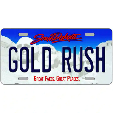 Gold Rush South Dakota Metal Novelty License Plate 24" x 12" (LLP)