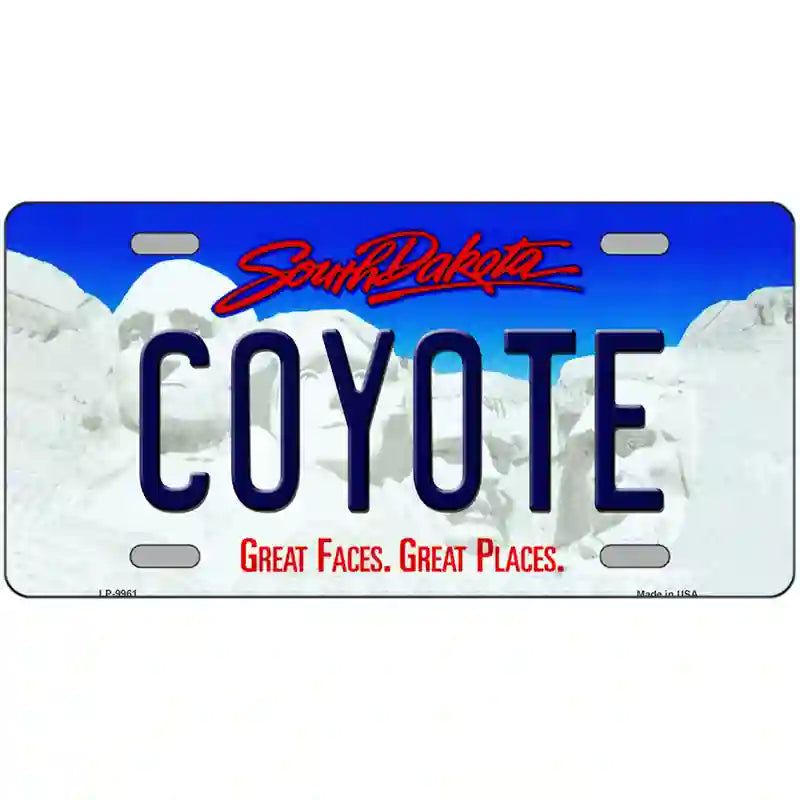 Coyote South Dakota Metal Novelty License Plate 24" x 12" (LLP)