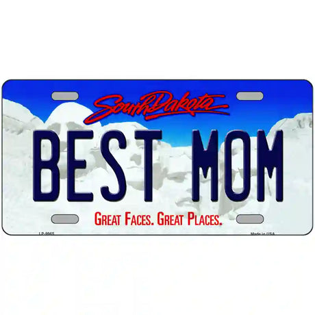 Best Mom South Dakota Metal Novelty License Plate 24" x 12" (LLP)