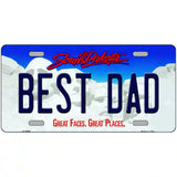 Best Dad South Dakota Metal Novelty License Plate 24" x 12" (LLP)