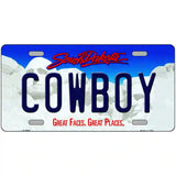 Cowboy South Dakota Metal Novelty License Plate 24" x 12" (LLP)