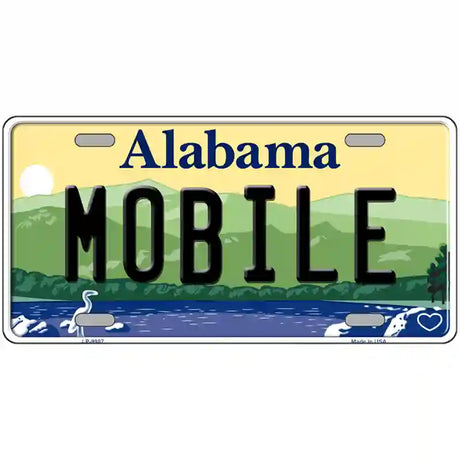 Mobile Alabama Metal Novelty License Plate 24" x 12" (LLP)