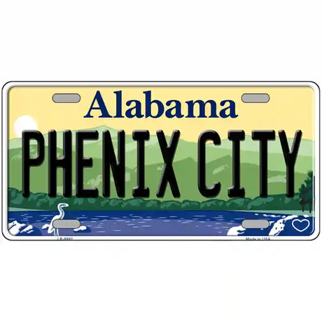 Phenix City Alabama Metal Novelty License Plate 24" x 12" (LLP)