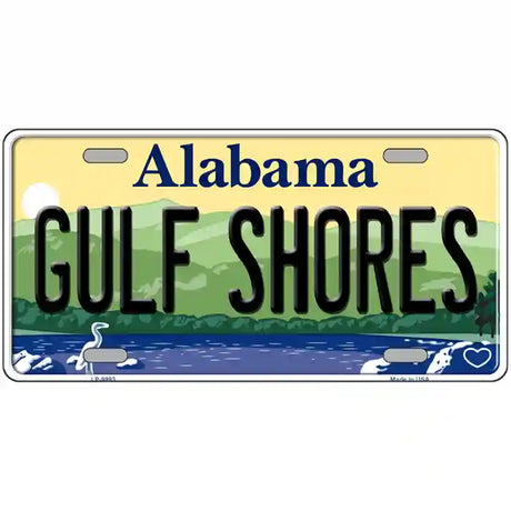 Gulf Shores Alabama Metal Novelty License Plate 24" x 12" (LLP)