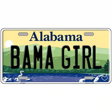 Bama Girl Alabama Metal Novelty License Plate 24" x 12" (LLP)