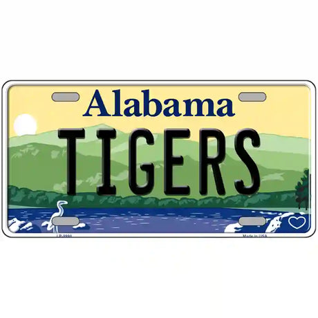 Tigers Alabama Metal Novelty License Plate 24" x 12" (LLP)