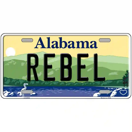 Rebel Alabama Metal Novelty License Plate 24" x 12" (LLP)