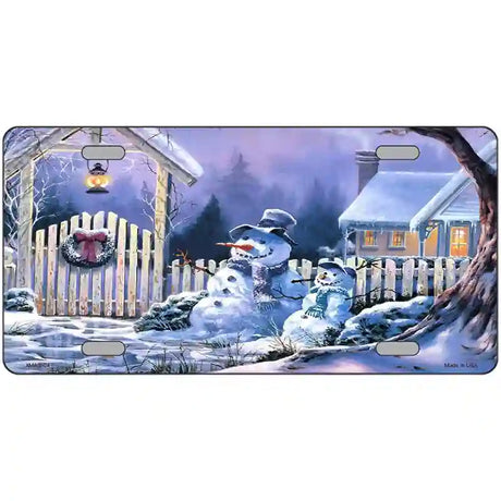 Snowmen Metal Novelty License Plate 24" x 12" (LLP)