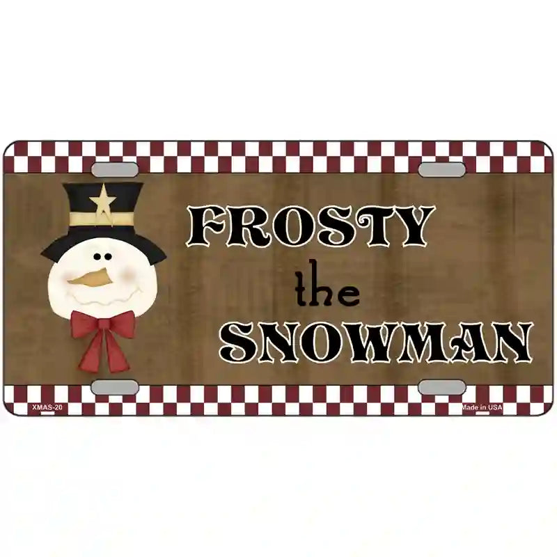 Frosty The Snowman Metal Novelty License Plate 24" x 12" (LLP)