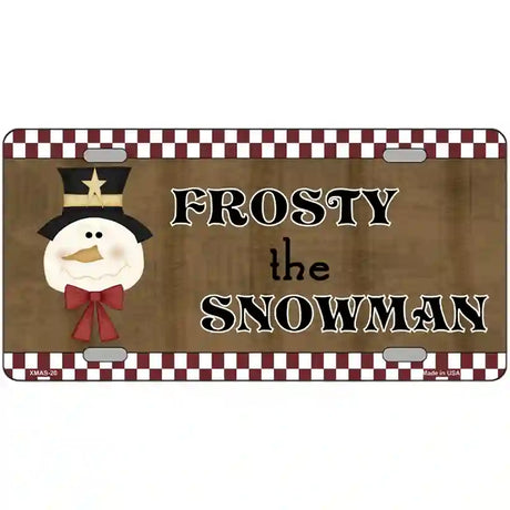 Frosty The Snowman Metal Novelty License Plate 24" x 12" (LLP)