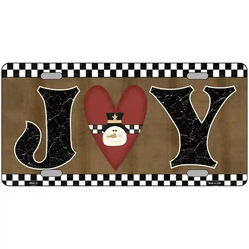 Joy Metal Novelty License Plate 24" x 12" (LLP)