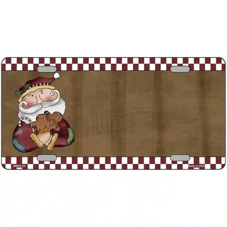 Santa Offset Metal Novelty License Plate 24" x 12" (LLP)