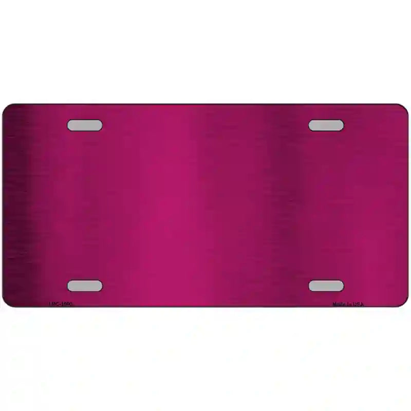 Pink Metallic Solid Metal Novelty License Plate 24" x 12" (LLPC)