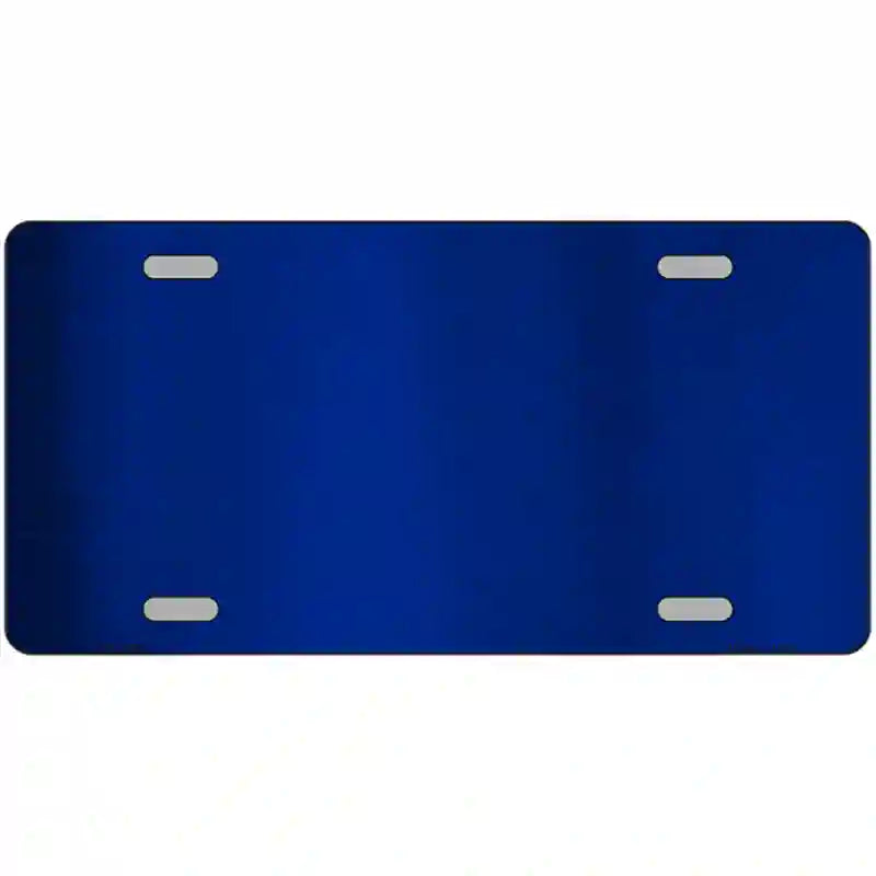 Blue Metallic Solid Metal Novelty License Plate 24" x 12" (LLPC)