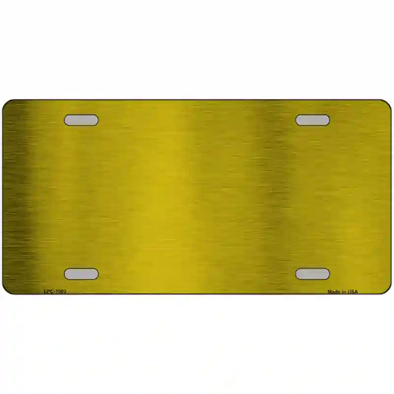 Yellow Metallic Solid Metal Novelty License Plate 24" x 12" (LLPC)