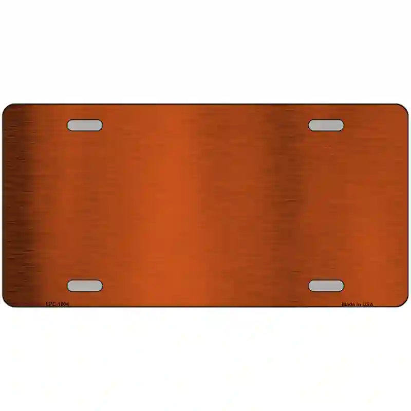 Orange Metallic Solid Metal Novelty License Plate 24" x 12" (LLPC)