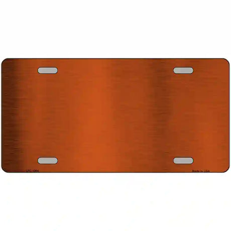 Orange Metallic Solid Metal Novelty License Plate 24" x 12" (LLPC)