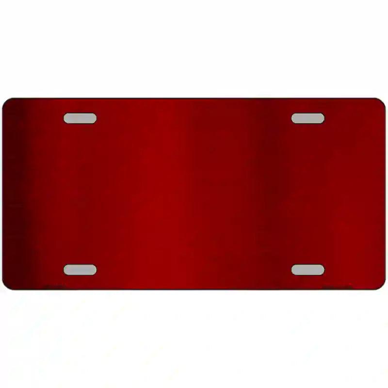 Red Metallic Solid Metal Novelty License Plate 24" x 12" (LLPC)