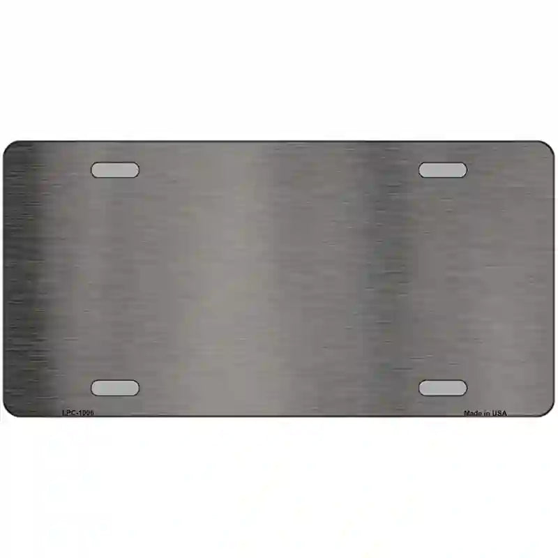 Grey Metallic Solid Metal Novelty License Plate 24" x 12" (LLPC)