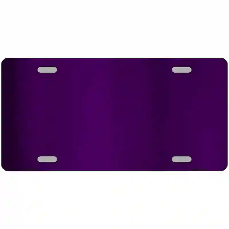 Purple Metallic Solid Metal Novelty License Plate 24" x 12" (LLPC)