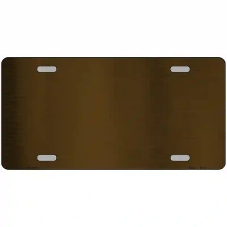 Brown Metallic Solid Metal Novelty License Plate 24" x 12" (LLPC)