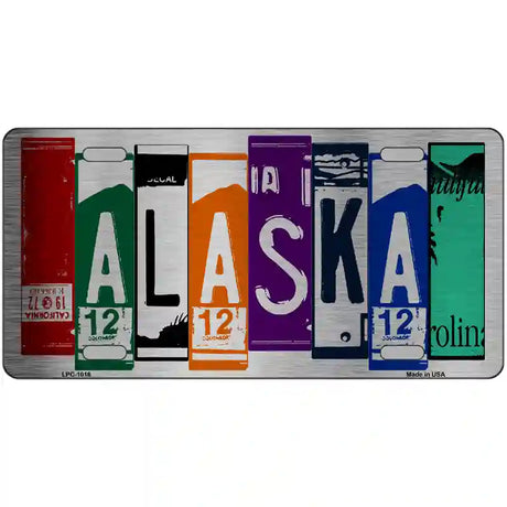 Alaska License Plate Art Metal Novelty License Plate 24" x 12" (LLPC)