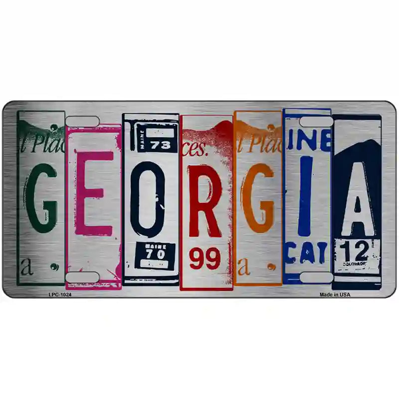 Georgia License Plate Art Metal Novelty License Plate 24" x 12" (LLPC)