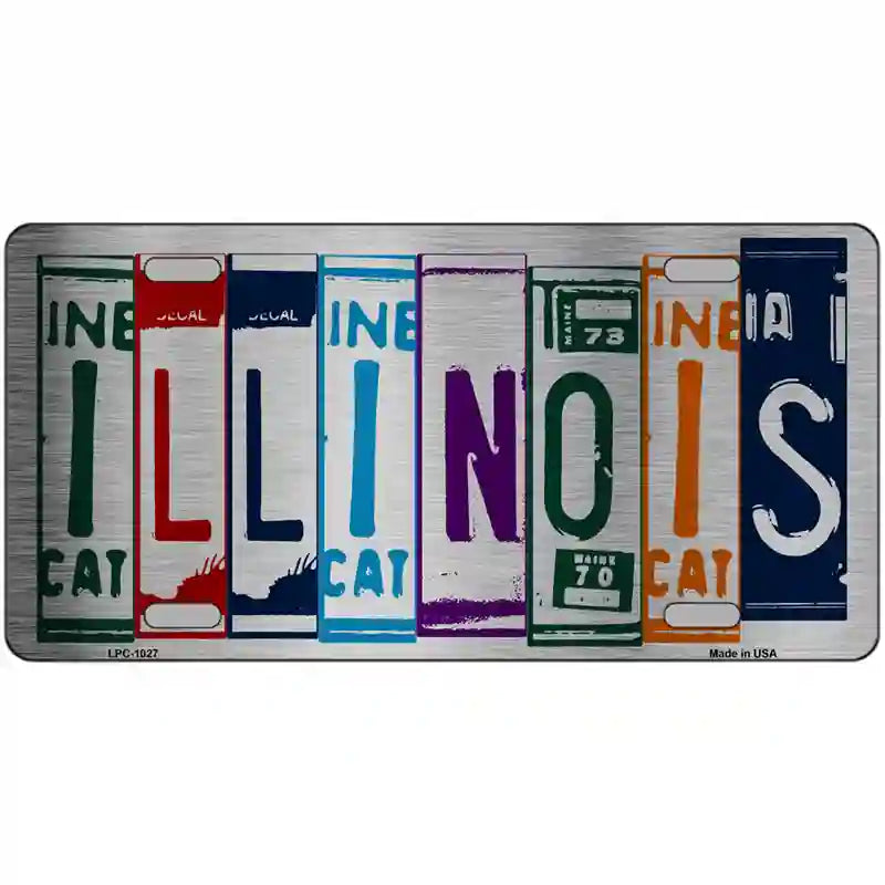 Illinois License Plate Art Metal Novelty License Plate 24" x 12" (LLPC)