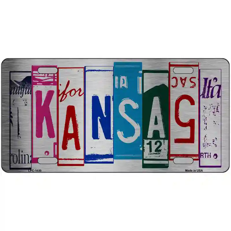 Kansas License Plate Art Metal Novelty License Plate 24" x 12" (LLPC)