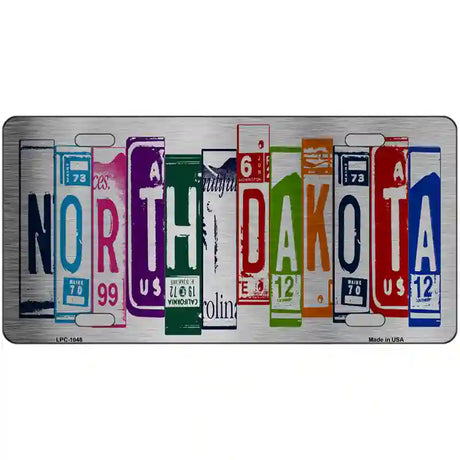 North Dakota License Plate Art Metal Novelty License Plate 24" x 12" (LLPC)