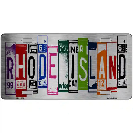 Rhode Island License Plate Art Metal Novelty License Plate 24" x 12" (LLPC)