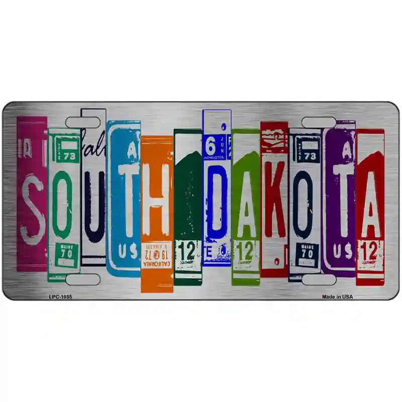 South Dakota License Plate Art Metal Novelty License Plate 24" x 12" (LLPC)