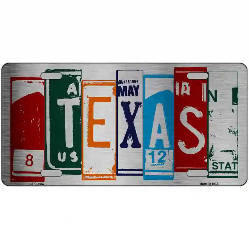 Texas License Plate Art Metal Novelty License Plate 24" x 12" (LLPC)