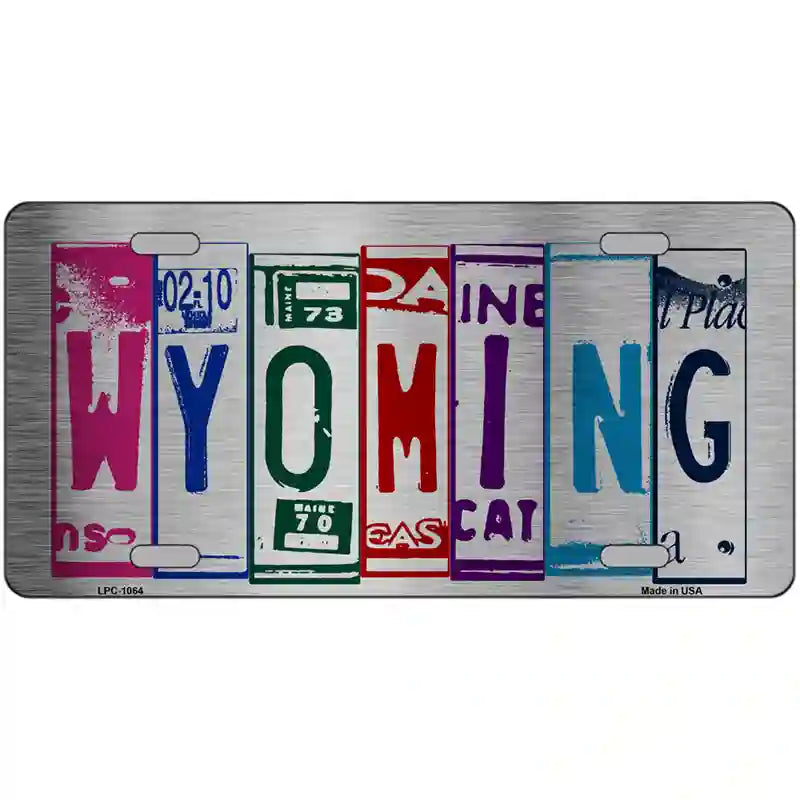 Wyoming License Plate Art Metal Novelty License Plate 24" x 12" (LLPC)