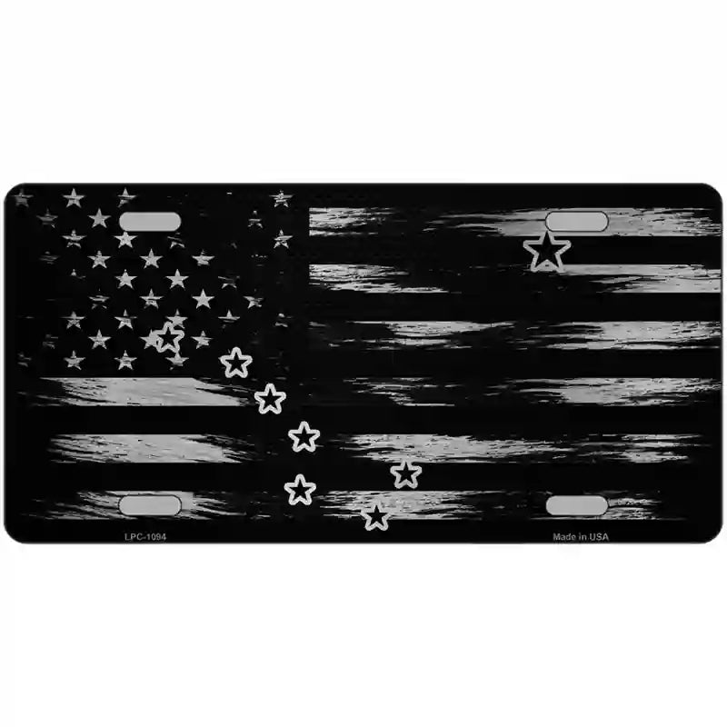 Alaska Carbon Fiber Novelty Metal License Plate 24" x 12" (LLPC)