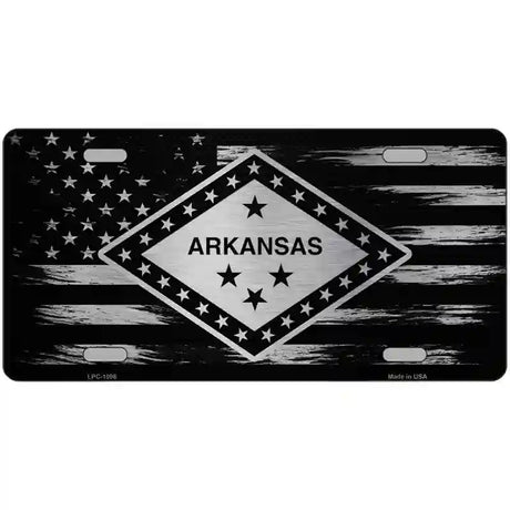 Arkansas Carbon Fiber Novelty Metal License Plate 24" x 12" (LLPC)