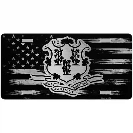 Connecticut Carbon Fiber Novelty Metal License Plate 24" x 12" (LLPC)