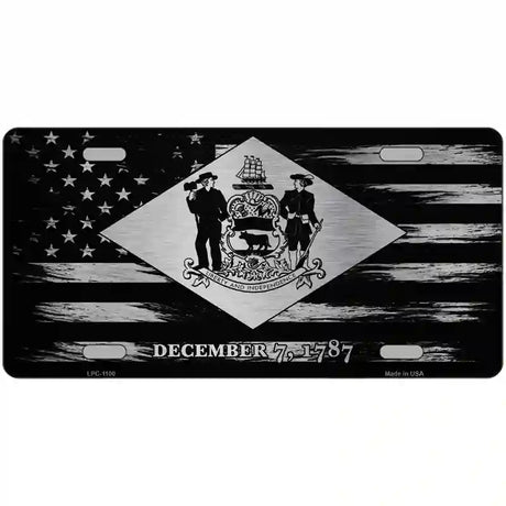 Delaware Carbon Fiber Novelty Metal License Plate 24" x 12" (LLPC)