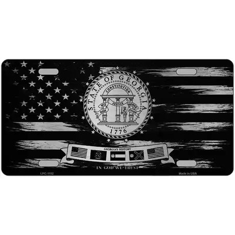 Georgia Carbon Fiber Novelty Metal License Plate 24" x 12" (LLPC)