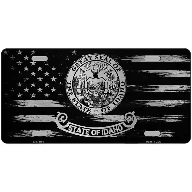 Idaho Carbon Fiber Novelty Metal License Plate 24" x 12" (LLPC)