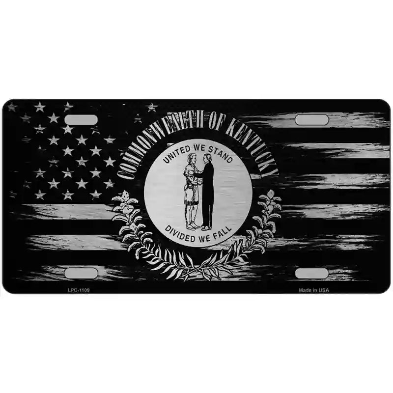 Kentucky Carbon Fiber Novelty Metal License Plate 24" x 12" (LLPC)