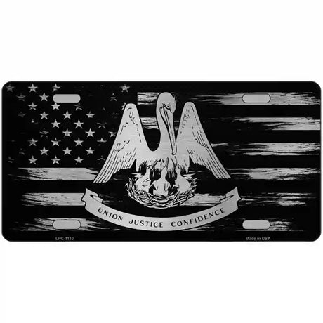 Louisiana Carbon Fiber Novelty Metal License Plate 24" x 12" (LLPC)