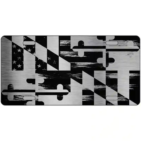 Maryland Carbon Fiber Novelty Metal License Plate 24" x 12" (LLPC)