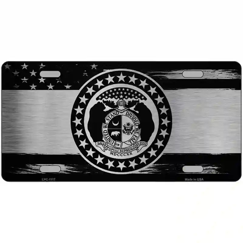 Missouri Carbon Fiber Novelty Metal License Plate 24" x 12" (LLPC)