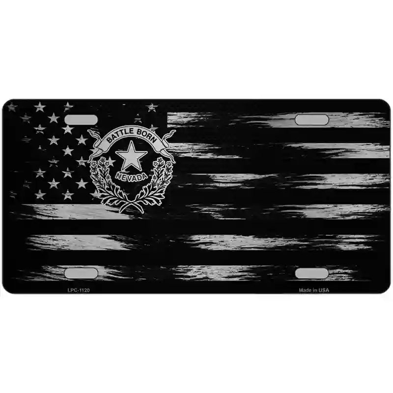 Nevada Carbon Fiber Novelty Metal License Plate 24" x 12" (LLPC)