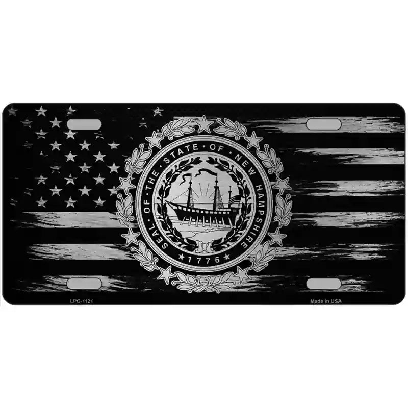 New Hampshire Carbon Fiber Novelty Metal License Plate 24" x 12" (LLPC)