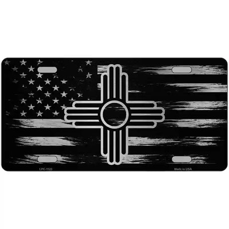 New Mexico Carbon Fiber Novelty Metal License Plate 24" x 12" (LLPC)