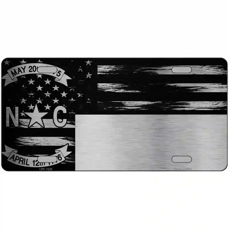 North Carolina Carbon Fiber Novelty Metal License Plate 24" x 12" (LLPC)