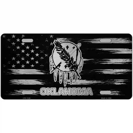 Oklahoma Carbon Fiber Novelty Metal License Plate 24" x 12" (LLPC)